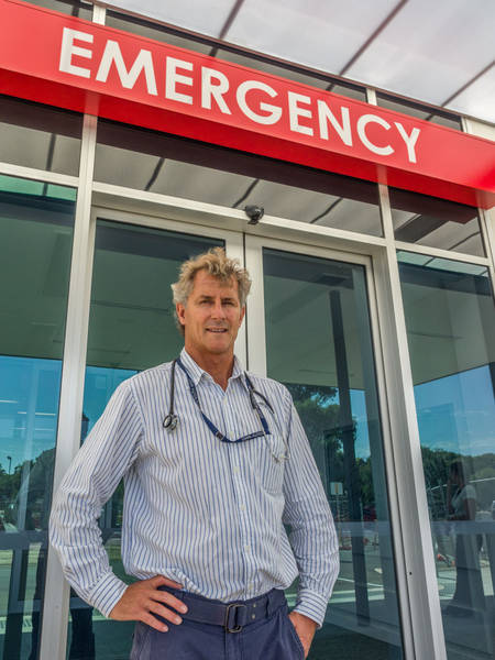 Doctor standing outside ED