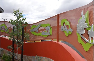 Decorative panel Kalgoorlie Health Campus.