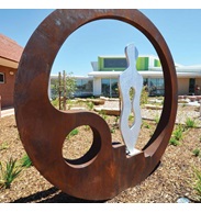 Art outside the entrance to the Katanning Health Service.