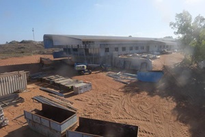 Construction progress.