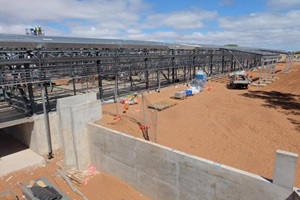 Construction progress.