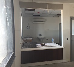 Construction progress.