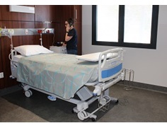 Inside inpatient bedroom. 