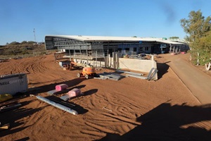 Construction progress.