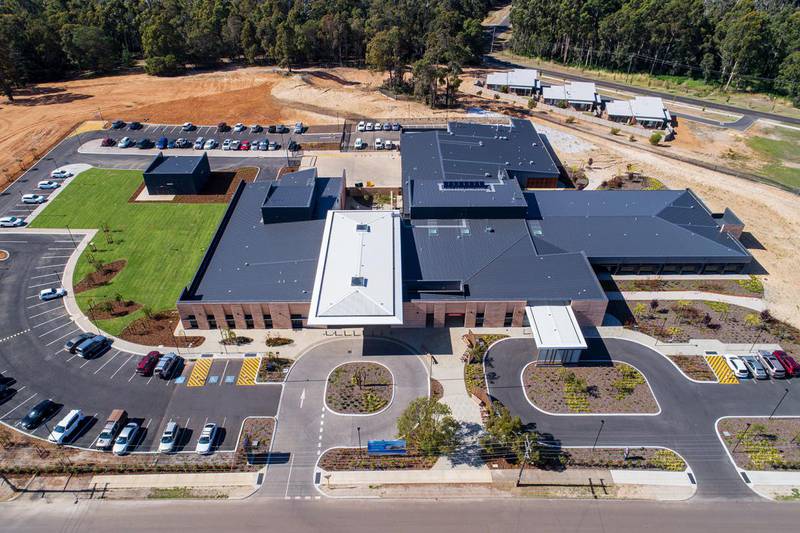 Aerial view of the Warren Health Service site.