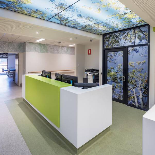 Staff station in inpatient area.