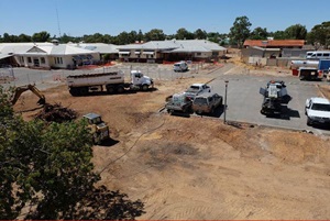 Progress of outpatient carpark.