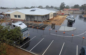 Progress of outpatient carpark.