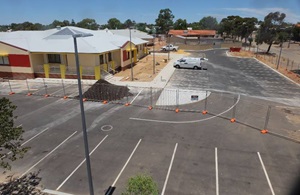 Progress of outpatient carpark.