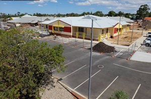 Progress of outpatient carpark.