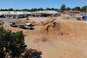 Progress of outpatient carpark.
