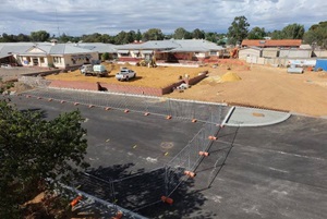 Progress of outpatient carpark.