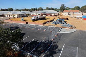 Progress of outpatient carpark.