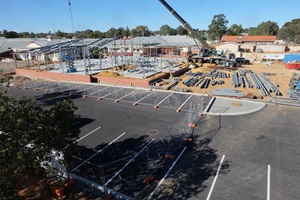 Progress of outpatient carpark.