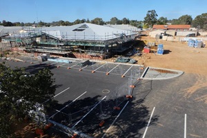 Progress of outpatient carpark.