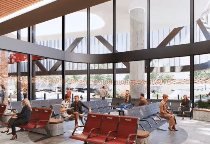 Artist's impression of the new Geraldton ED waiting room
