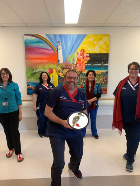 Albany Health Campus maternity ward staff are ready to rock in red