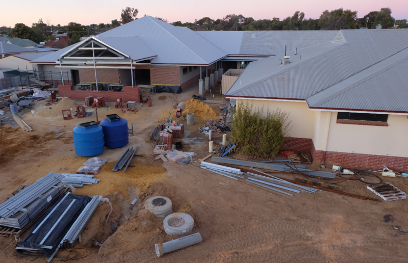 Merredin Health Service's new emergency department is under construction