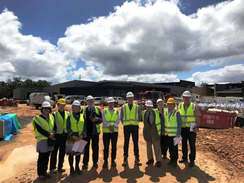 Members of the Warren Medical Advisory Committee, a group made up of medical practitioners and WA Country Health Service (WACHS) operational staff, recently toured the construction site of the new $39.3million Warren Health Service.  WACHS South West Regional Director Kerry Winsor said the outside structure of the building was largely completed and that work had begun in earnest on the inside.  “The internal fittings of the inpatient ward and emergency department are currently being completed. This includes the ceilings, internal walls, cabinetry, flooring, plumbing and electrical,” Ms Winsor said.  “Over the next few months we will be working on carparks and roadways, the inpatient ward, emergency department and completing the administration and outpatient departments.”  Dr Paul Griffiths was one of the admitting and attending doctors at Warren Health Service that toured the construction site.  “The tour helped us appreciate how complicated the inside of a hospital is. They are exceptionally engineered and you don’t normally get to see that,” Dr Griffiths said.  “Hospitals are more than bricks, walls and roofs. It’s the finer details we don’t see – they are living, breathing machines.”  The Warren Medical Advisory Committee meets bi-monthly and recognises the importance of medical practitioner input and advice on operations of the Warren Health Service.  Once completed, the Warren Health Service in Manjimup will include a state-of-the-art emergency department, ambulance facilities, inpatient ward, surgical services including operating theatre, birthing suite, medical imaging, pathology department, primary health care and other support services.  The construction of the Warren Health Service is part of WACHS’s $300 million capital works program to improve capital infrastructure in 37 towns across the Wheatbelt, Great Southern, Midwest and South West regions.