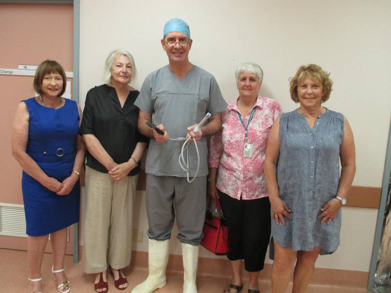 Dr Davies pictured with members of the Northam Hospital Ladies Auxiliary