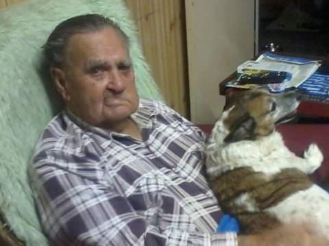 Shark Bay Resident William McClymans with dog Teddy