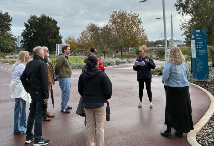 A group of staff in an outdoor setting