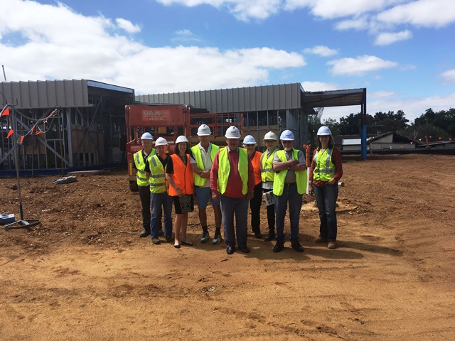 Left to right: Pindan Constructions Gavin Bell, Pindan Constructions Mathew Turpin, Southern Wheatbelt Primary Health Manager Dee Hollett, Friends of William Health Centre Graeme Prouse, Friends of William Health Centre Bill Young, Williams Health Centre Nurse Norma Sinclair, Architect SPH Cherie Kaptein, Friends of Williams Health Centre Ted Gillett, Building Management and Works Project Manager Lina Di Virgilio.