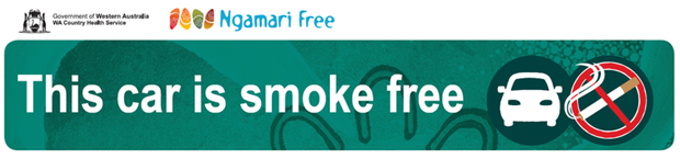 Ngamari Free sticker design - This car is smoke free 